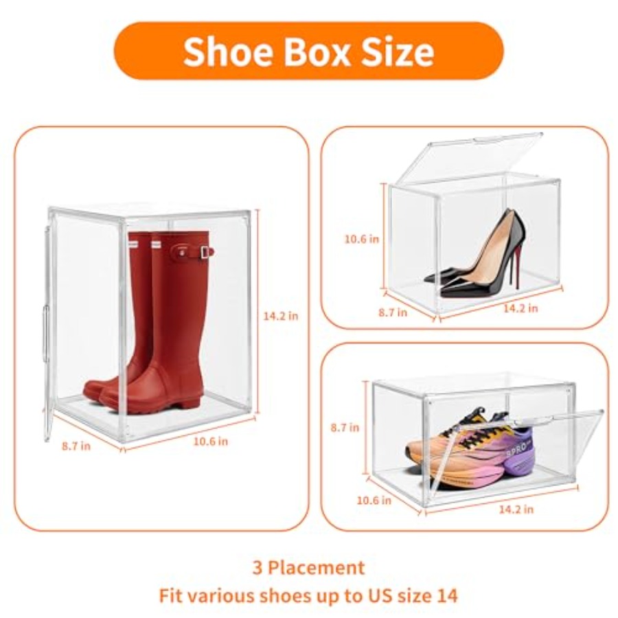 Pack Clear Acrylic Sneaker Sho - Shoe Box Display review and price