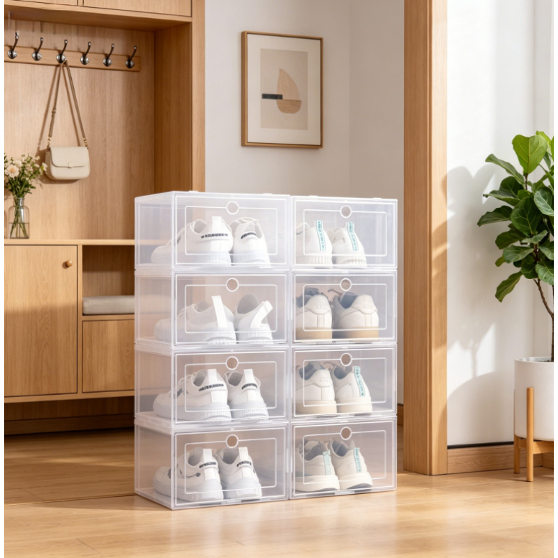 6pcs Transparent Stackable Sho - Shoe Box Display review and price