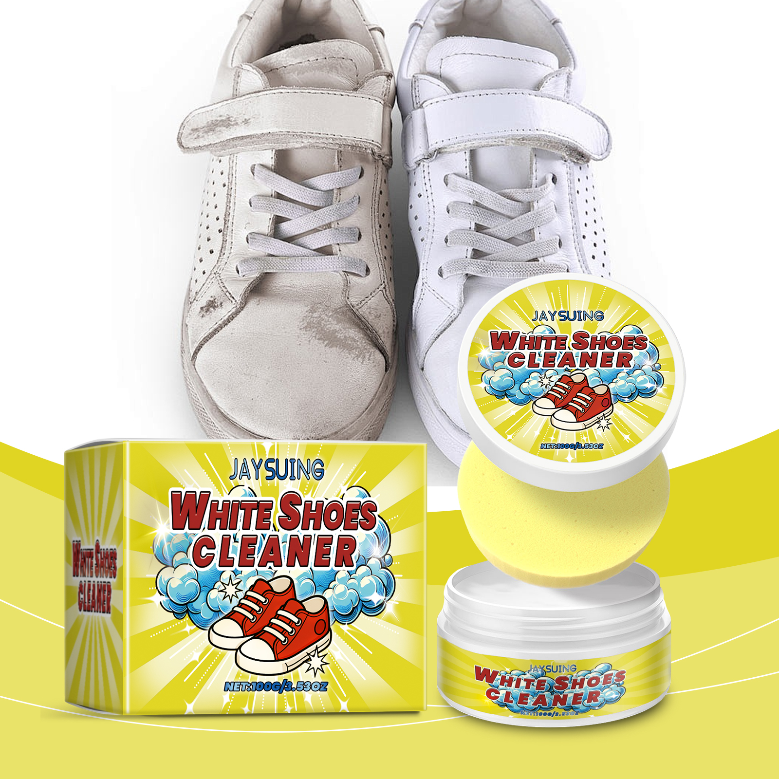 White Shoes Cleaning Cream Sta - Sneaker Care Clean review and price